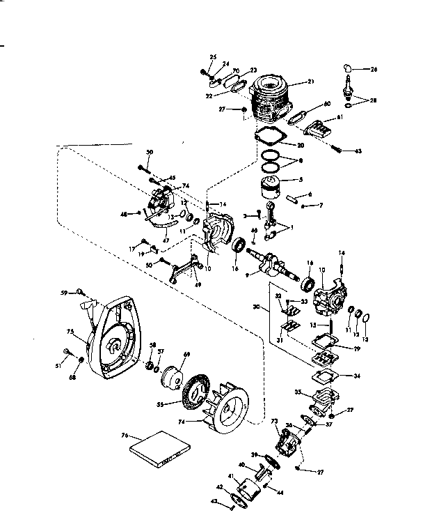 Craftsman 91760058 crankcase diagram