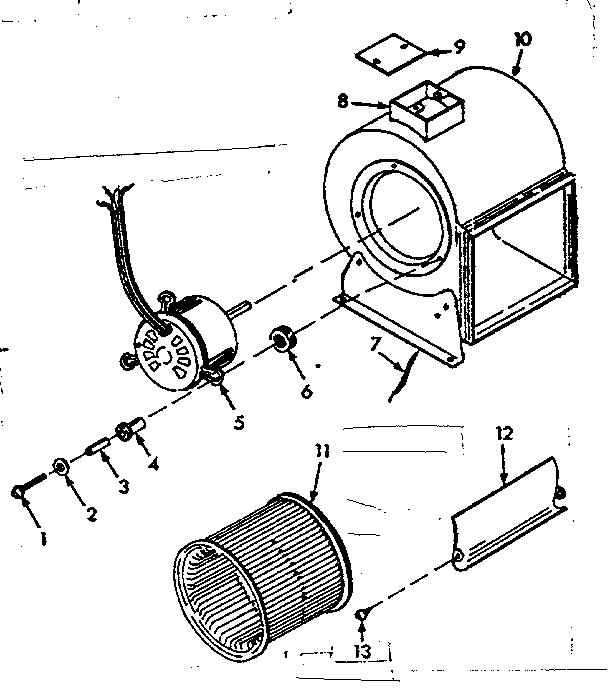 Kenmore 867761731 h-q blower assembly diagram