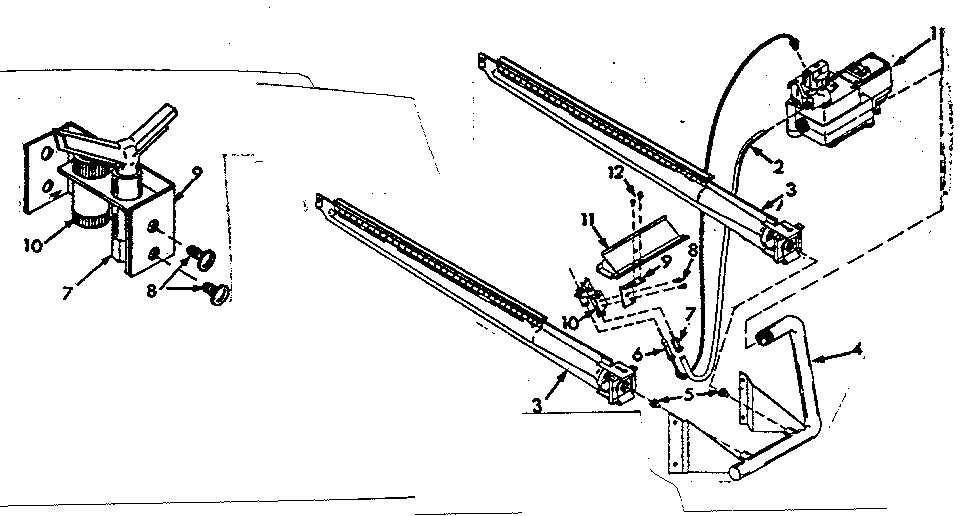 Kenmore 867762712 burner and manifold assembly diagram