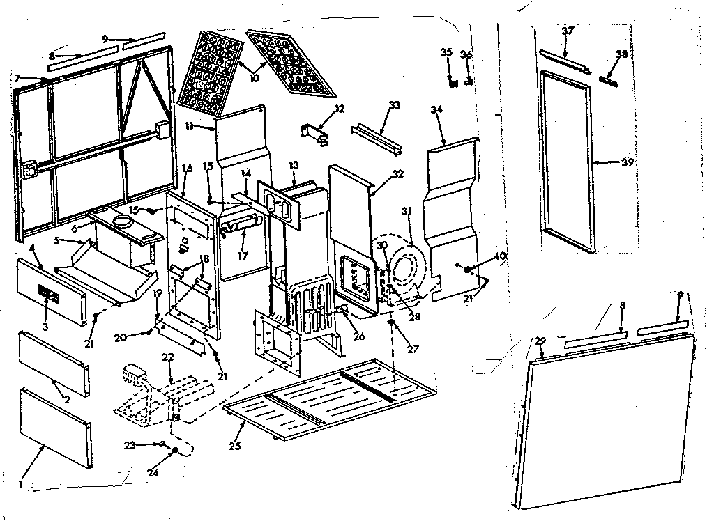 Kenmore 867762733 furnace assemblies diagram