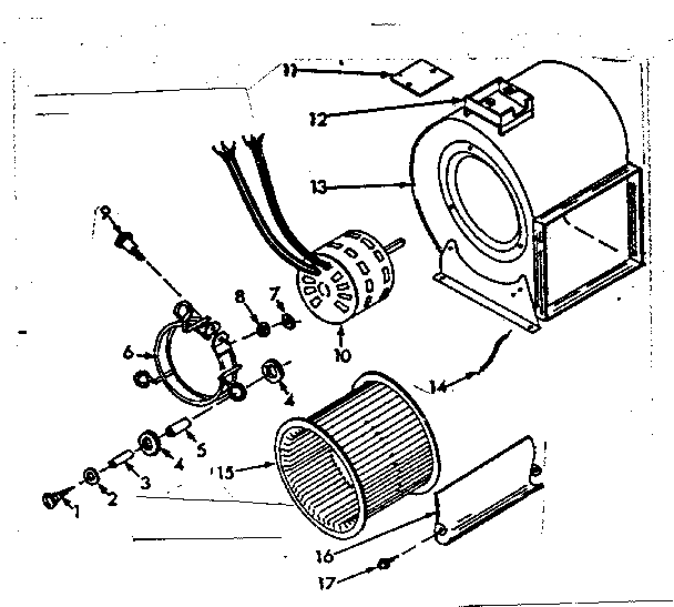 Kenmore 867762733 blower assembly diagram