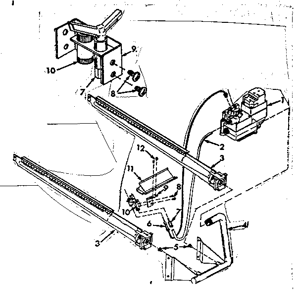Kenmore 867763722 burner & manifold assembly diagram