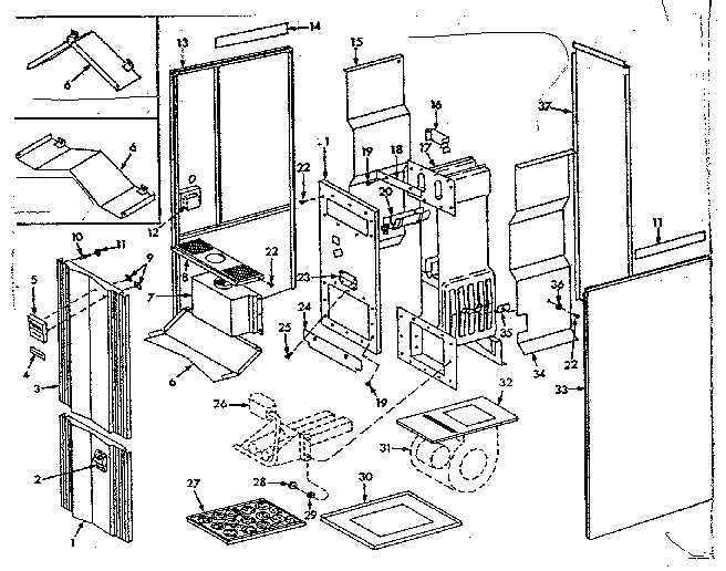 Kenmore 867763721 furnace assemblies diagram
