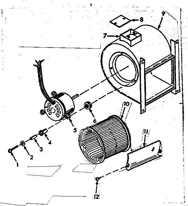 Kenmore 867763721 h-q blower assembly diagram