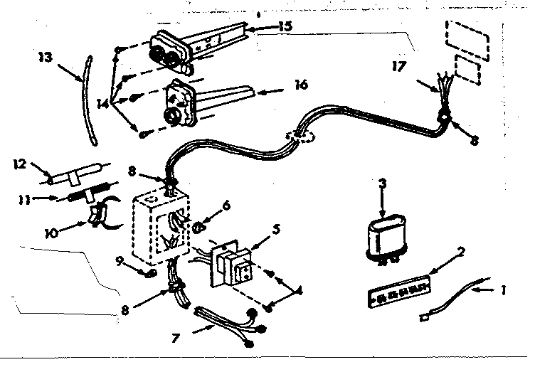 Kenmore 867763721 electrical controls diagram