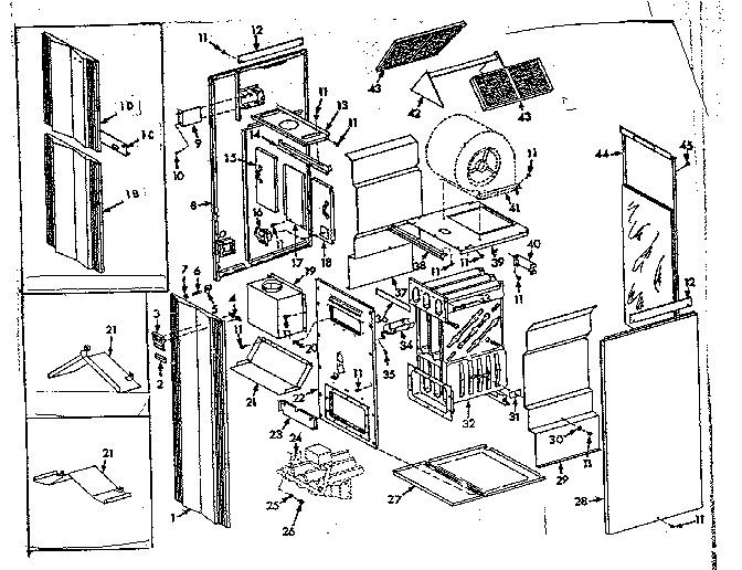 Kenmore 867765741 furnace assemblies diagram