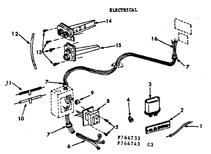 Kenmore 867764743 electrical diagram