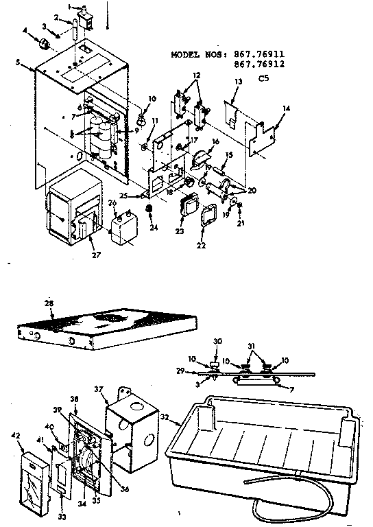 Kenmore 86776911 electronic air cleaner assembly diagram