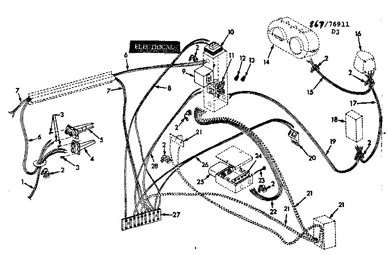 Kenmore 86776911 electrical diagram
