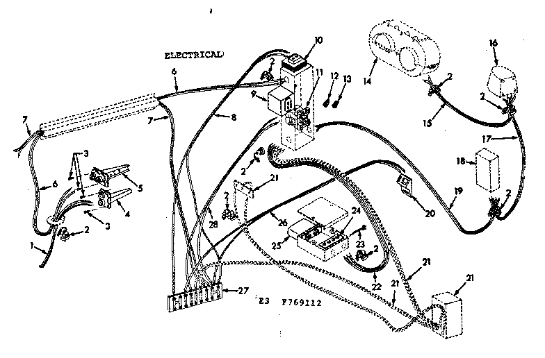 Kenmore 867769112 electrical diagram