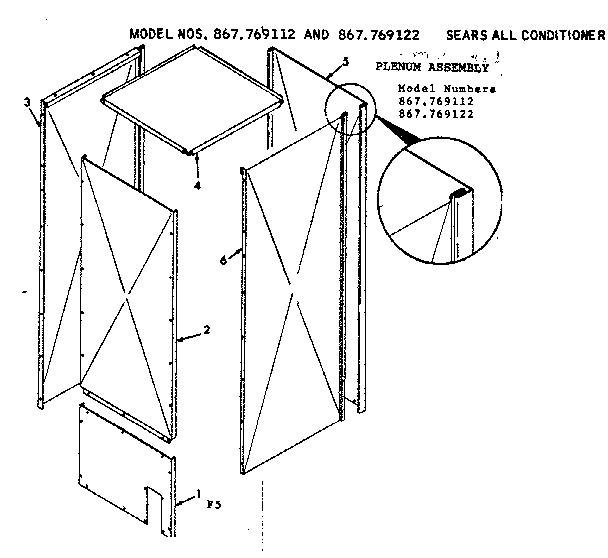 Kenmore 867769112 plenum assembly diagram