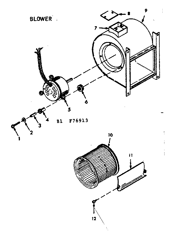 Kenmore 86776914 blower diagram