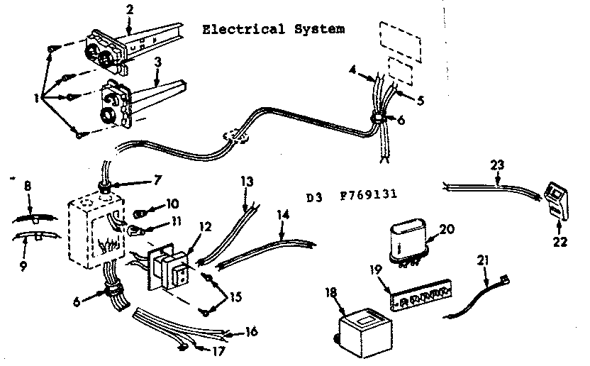 Kenmore 867769141 electrical system diagram