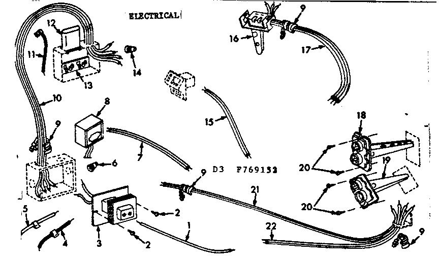 Kenmore 867769152 electrical diagram