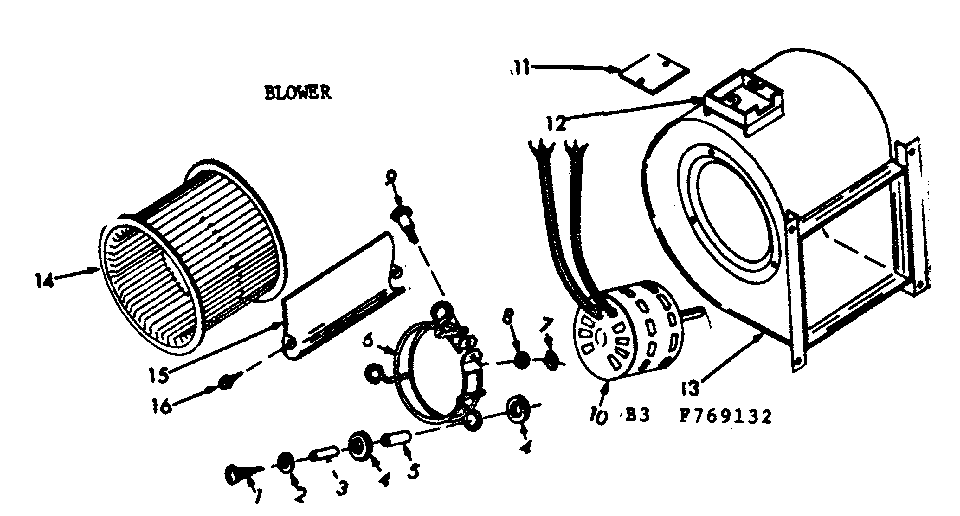 Kenmore 867769142 blower diagram