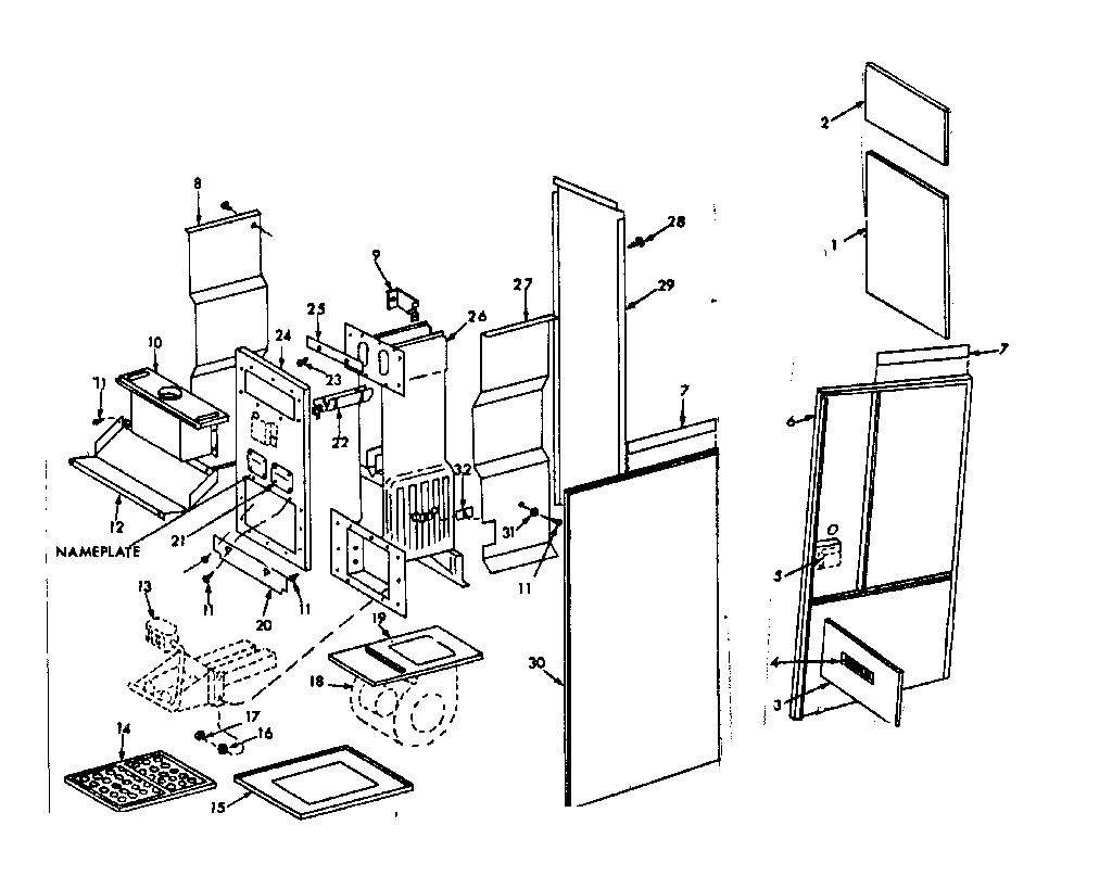 Kenmore 867764742 furnace assemblies diagram