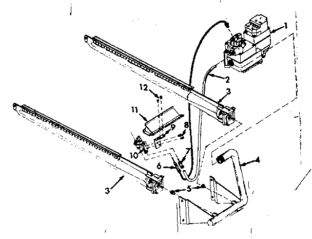 Kenmore 86776915 burner & manifold assembly diagram