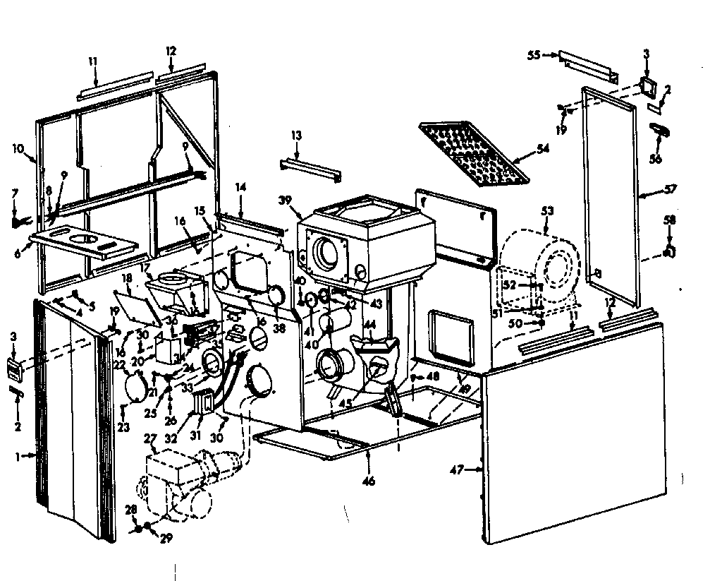 Kenmore 867741711 furnace assemblies diagram