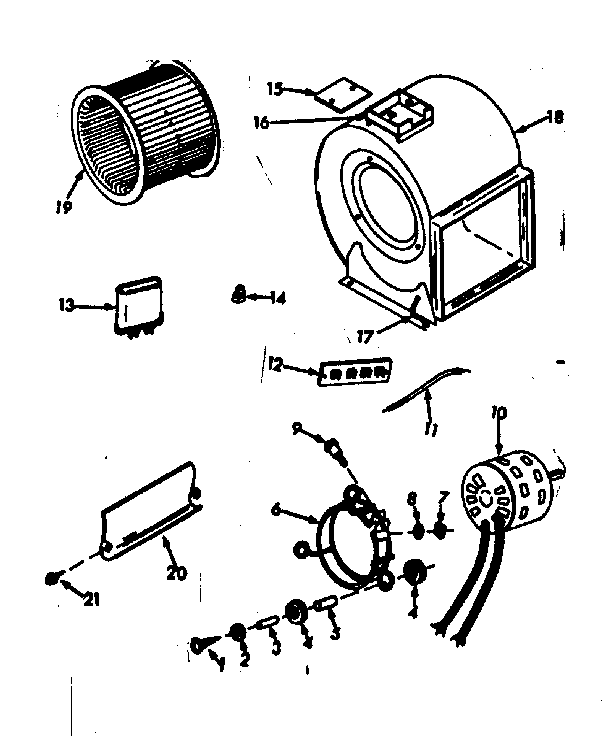 Kenmore 867741711 blower assembly diagram