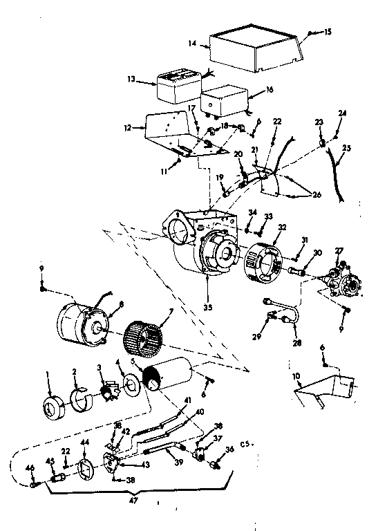 Kenmore 867741711 oil burner assembly diagram