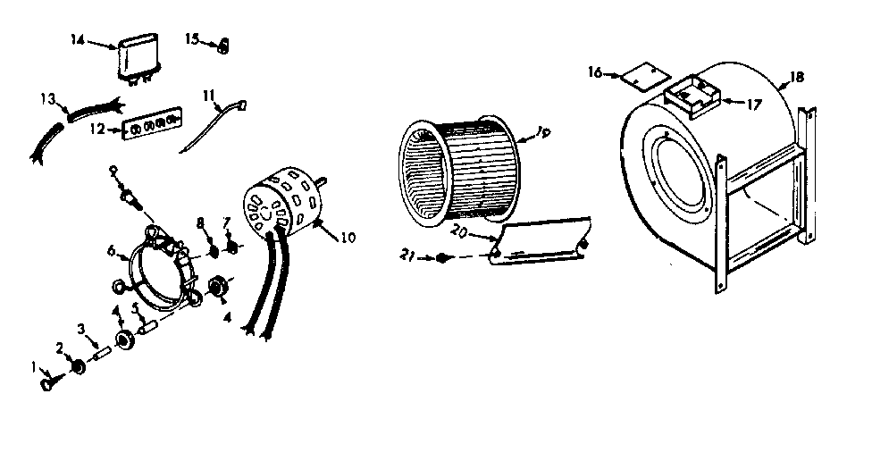 Kenmore 867743721 blower assembly diagram