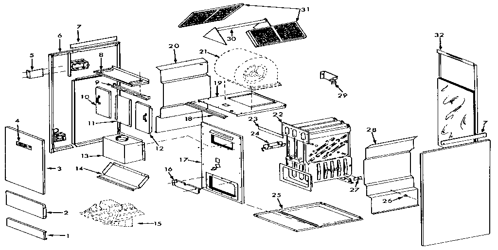 Kenmore 867766711 furnace assemblies diagram