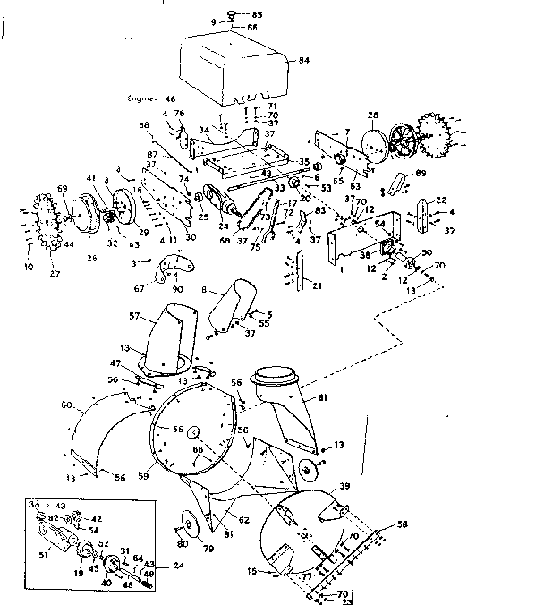 Craftsman 53682171 replacement parts diagram