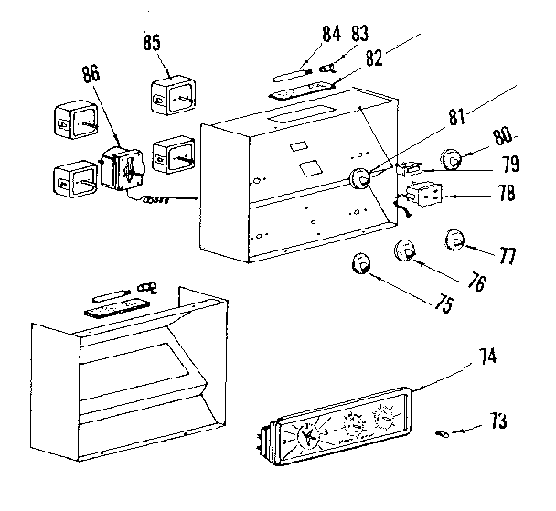 Kenmore 143660670 control panel section diagram