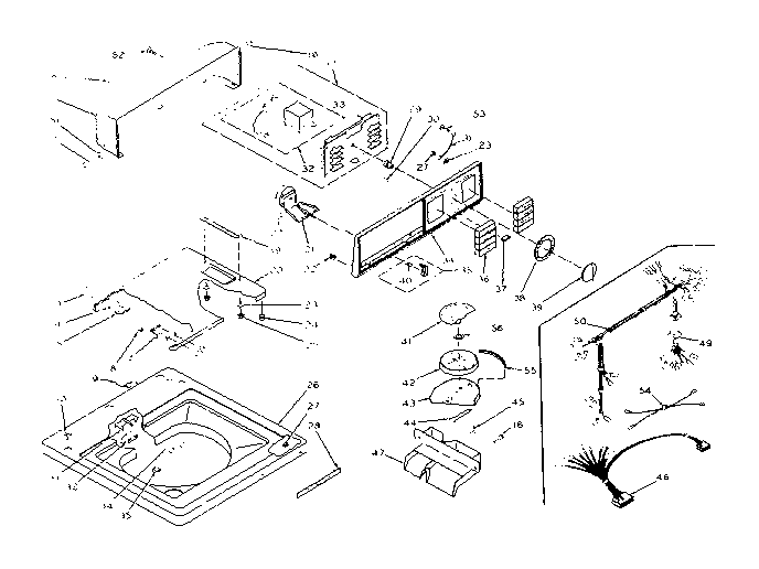 Kenmore 1106205305 top and console assembly diagram