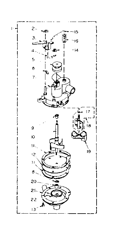 Kenmore 1106205305 pump assembly diagram