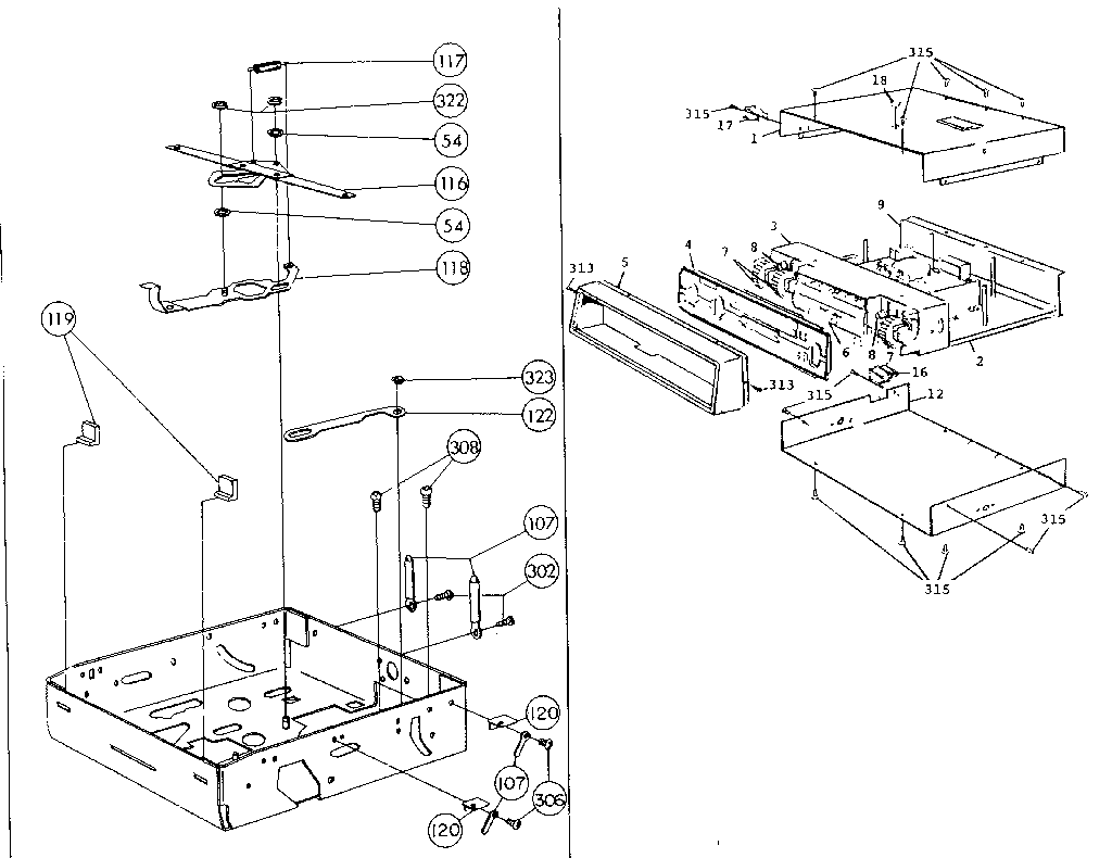 LXI 56450730 lever assemblies diagram