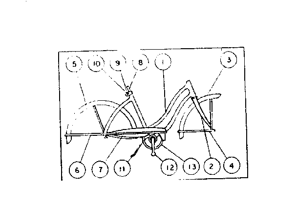 Sears 50245511 frame assembly diagram