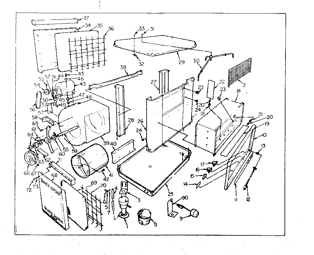 Kenmore 525611600 functional replacement parts diagram