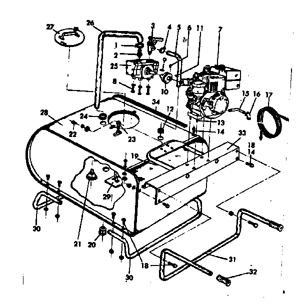 Craftsman 471450080 engine and main frame diagram