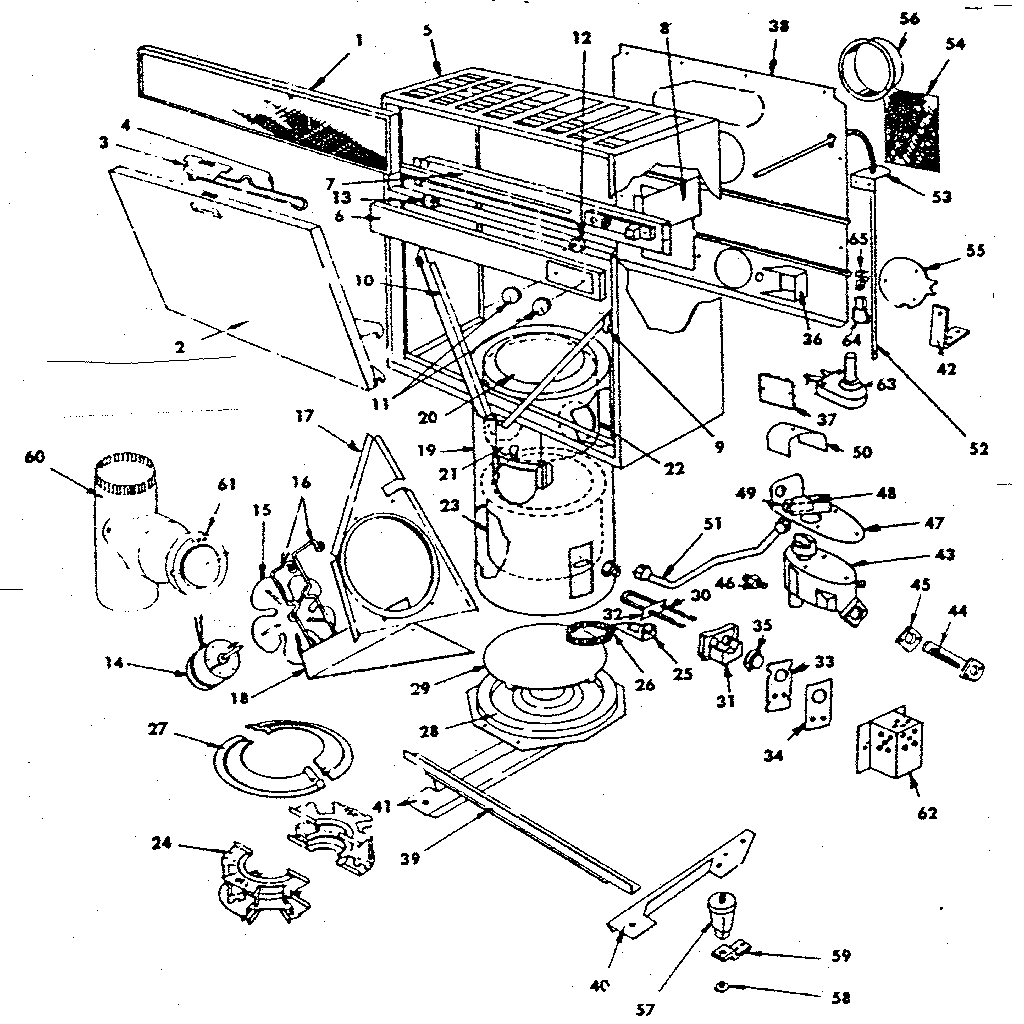 Kenmore 155708421 replacement parts diagram