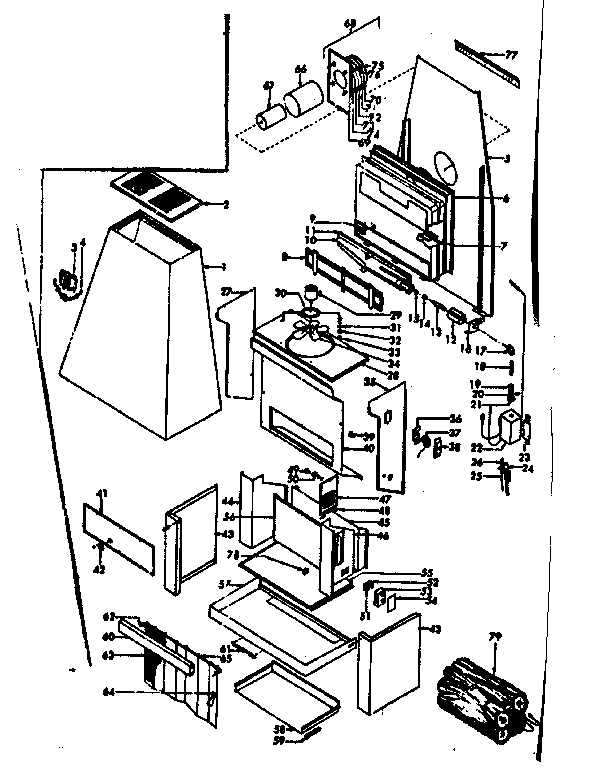 Kenmore 15573381 replacement parts diagram