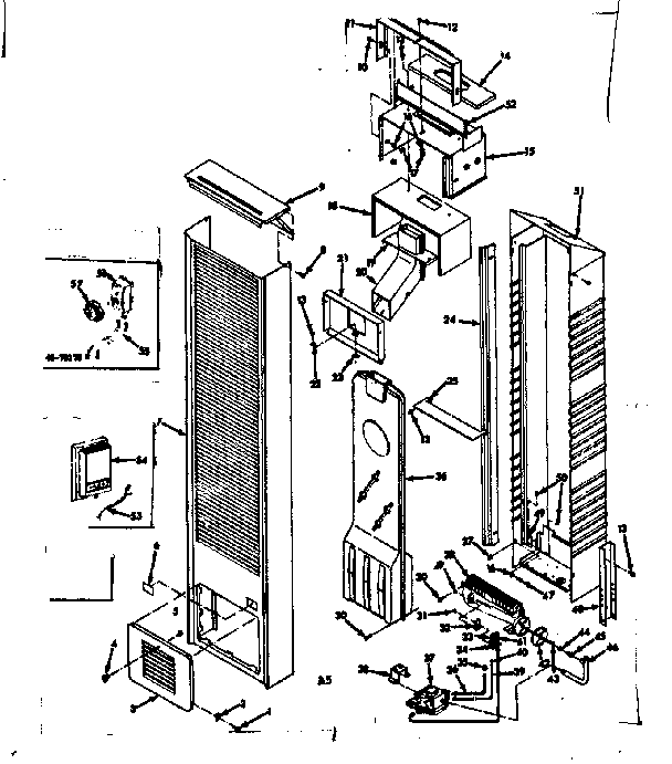 Kenmore 867721721 casing and body parts diagram