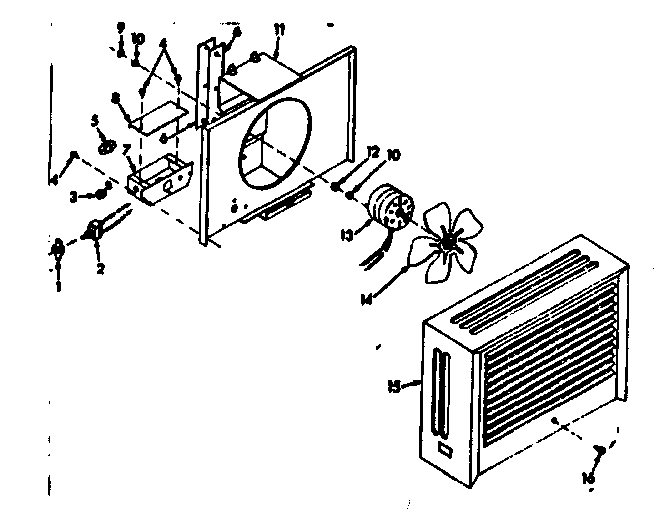 Kenmore 86773133 cabinet fan diagram