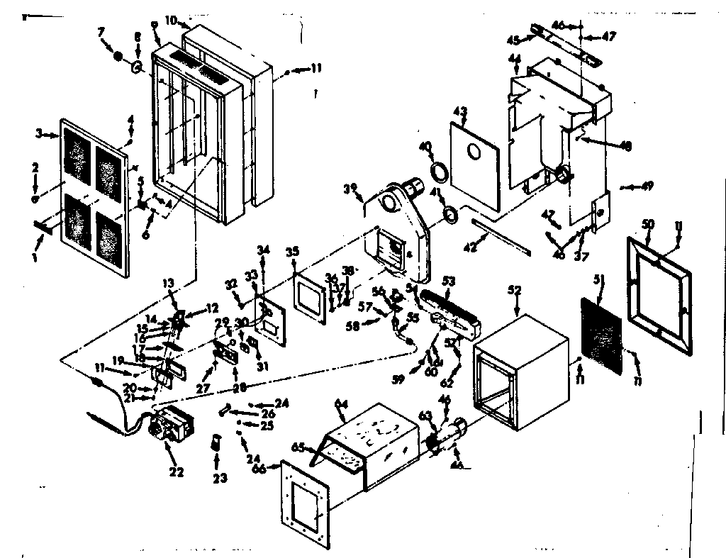 Kenmore 867734713 furnace assemblies diagram