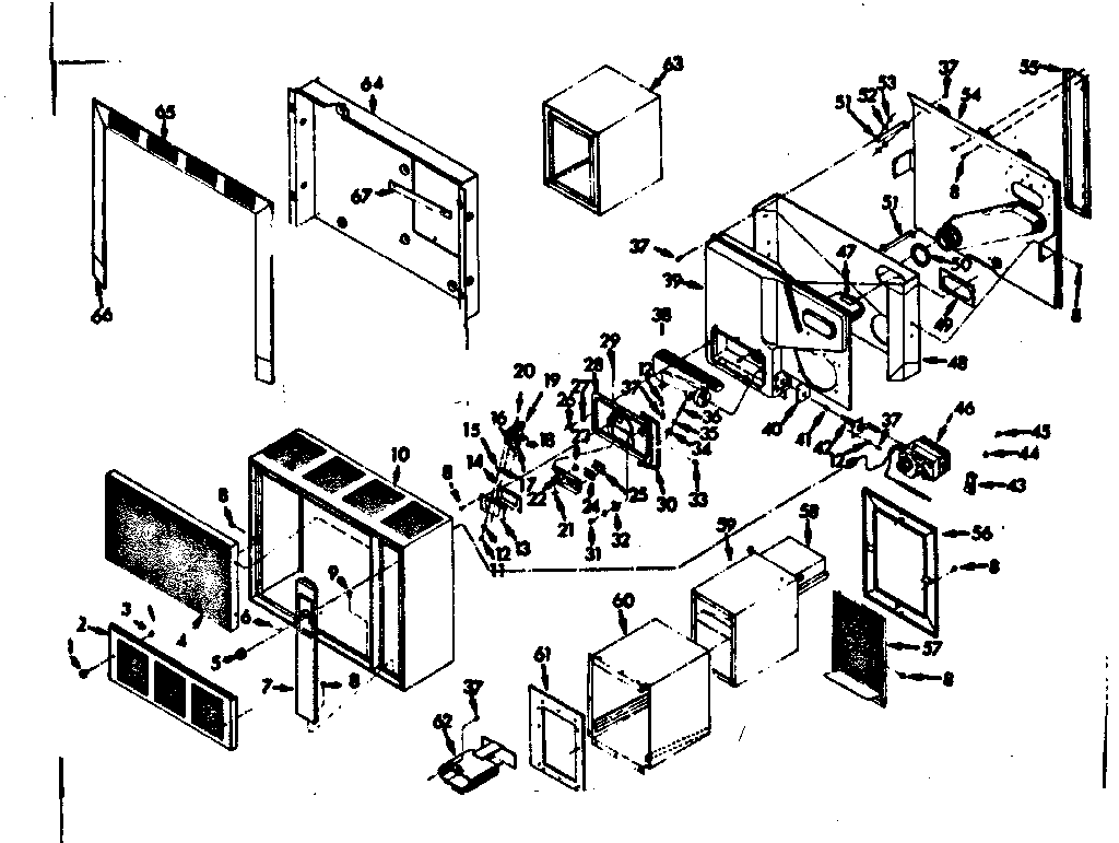 Kenmore 867734723 furnace assemblies diagram