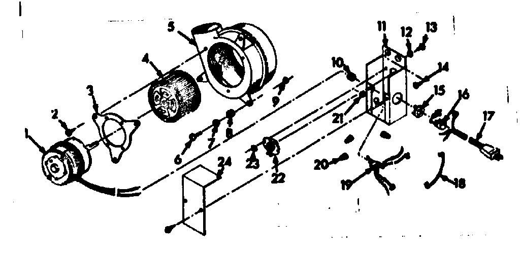 Kenmore 867734723 accessory blower 42-72157 diagram