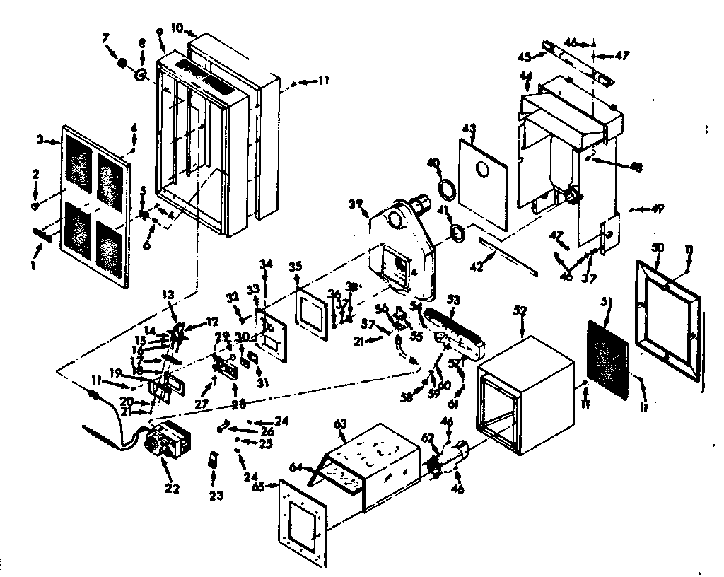 Kenmore 867734851 furnace assembly diagram