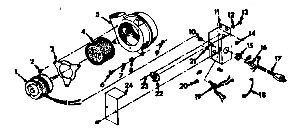 Kenmore 867734861 accessory blower diagram