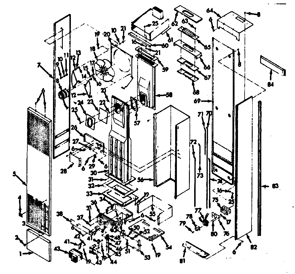 Kenmore 86773615 unit parts diagram