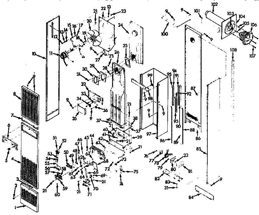 Kenmore 86773645 unit parts diagram