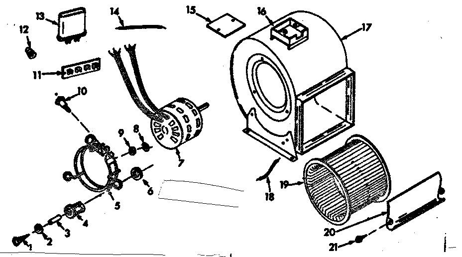 Kenmore 867741821 h-q blower assembly diagram