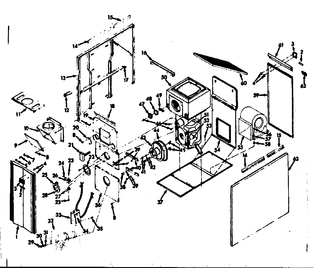Kenmore 867741812 furnace assembly diagram