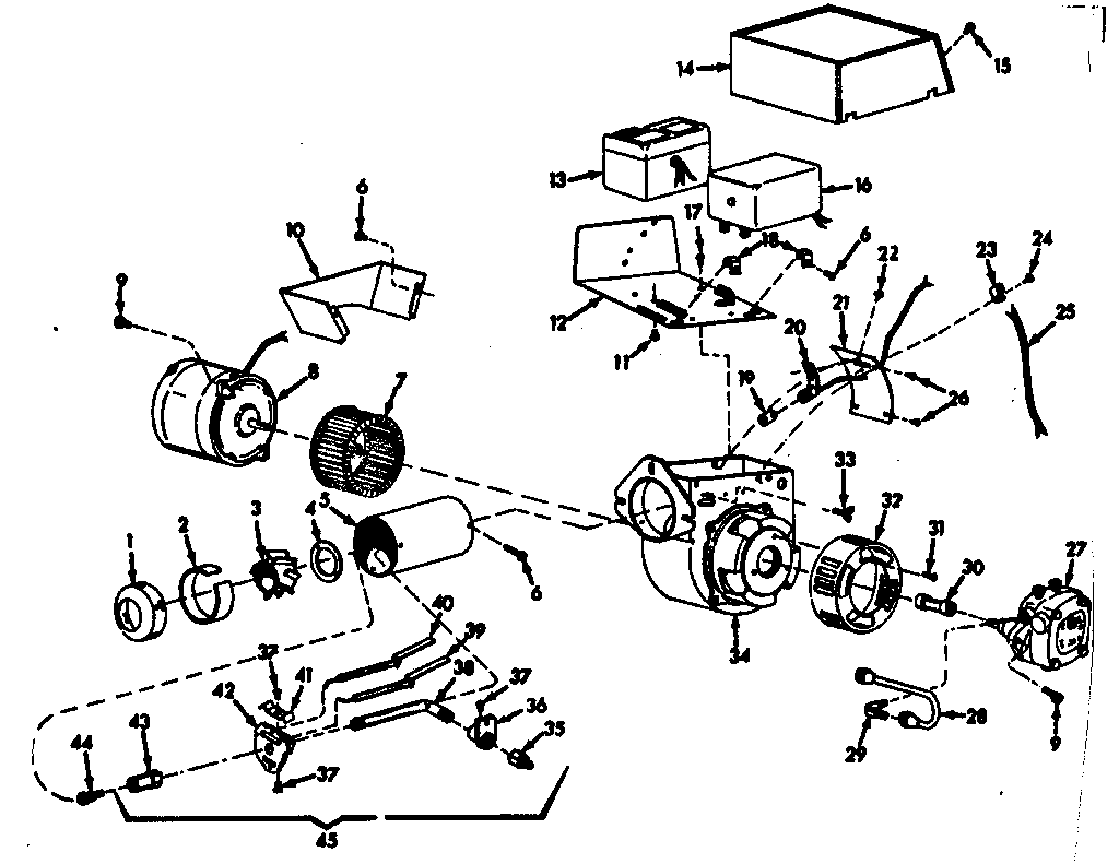 Kenmore 867741812 oil burner assembly diagram