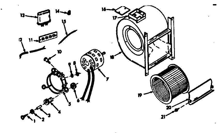 Kenmore 867743821 h-q blower assembly diagram