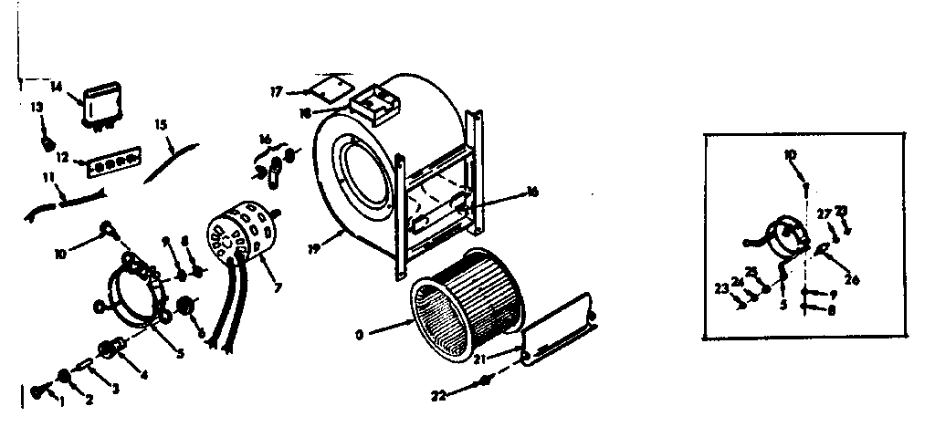 Kenmore 867744821 h-q blower assembly diagram